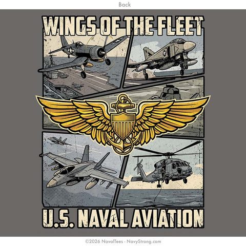 "Wings of the Fleet - PILOT" Tee | Charcoal