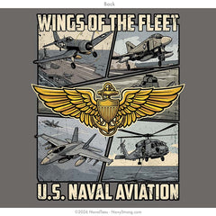 "Wings of the Fleet - PILOT" Tee | Charcoal