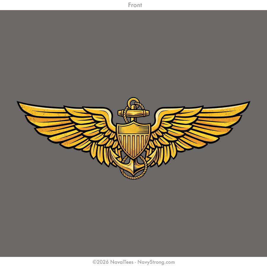 "Wings of the Fleet - PILOT" Tee | Charcoal