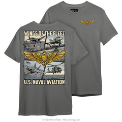 "Wings of the Fleet - PILOT" Tee | Charcoal