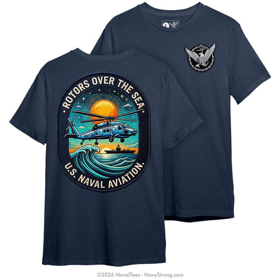 "Rotors over the Sea" Tee | Navy