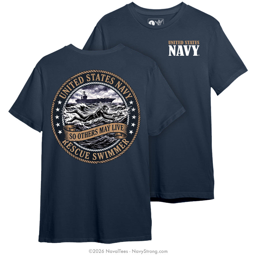 "Into The Break" Tee | Navy