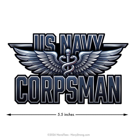 "Wings of the Corpsman" | 5 inch Vinyl Decal