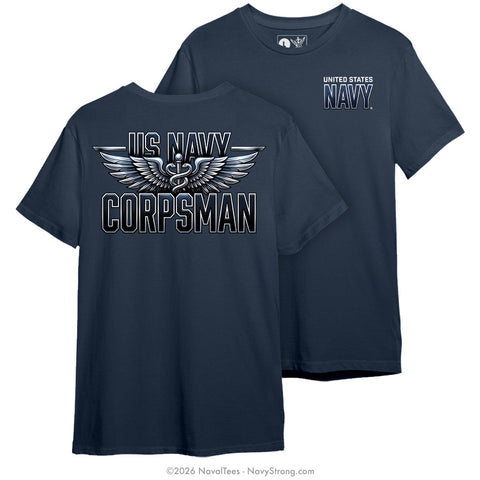 "Wings of the Corpsman" Tee | Navy
