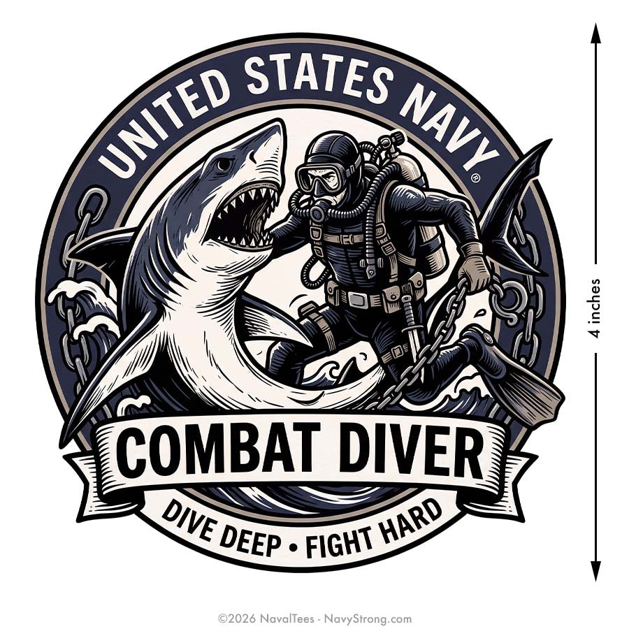 "Combat Diver" | 4 inch Vinyl Decal