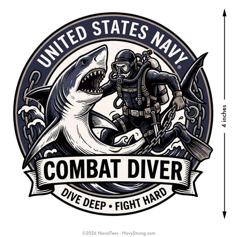 "Combat Diver" | 4 inch Vinyl Decal