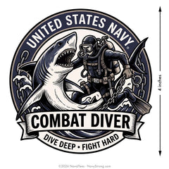 "Combat Diver" | 4 inch Vinyl Decal