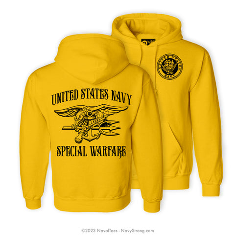 "Naval Special Warfare" Hooded Sweatshirt - Gold