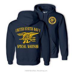 "Naval Special Warfare" Hooded Sweatshirt - Navy