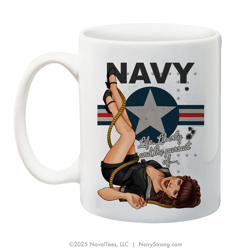 "Navy Pinup" | 15 oz Coffee Mug