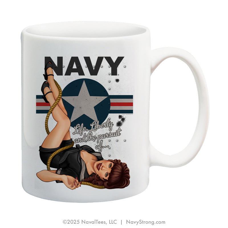 "Navy Pinup" | 15 oz Coffee Mug