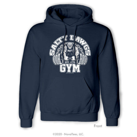 "Salty Dawgs Gym" Hooded Sweatshirt - Navy