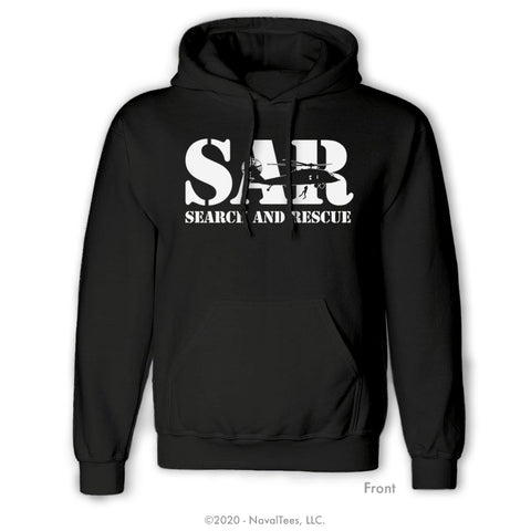"Search and Rescue (SAR)" Hooded Sweatshirt - Black