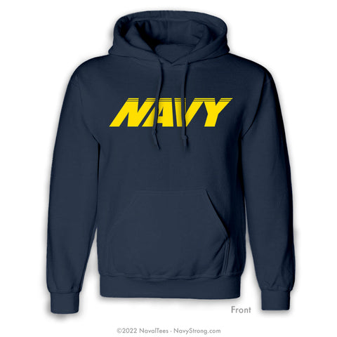 "Athletic Navy" Hooded Sweatshirt - Navy