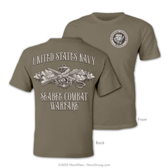 "Seabee Combat Warfare Specialist" Tee - NWU Brown