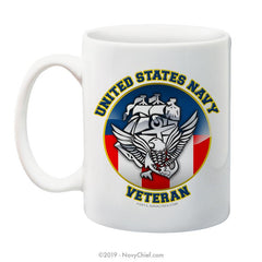 "USN Veteran" - 15 oz Coffee Mug - NavyChief.com - Navy Pride, Chief Pride.