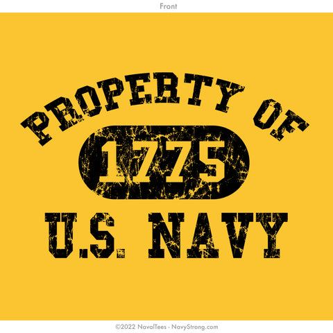 "Property of USN" Hooded Sweatshirt - Gold