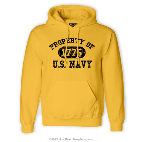 "Property of USN" Hooded Sweatshirt - Gold