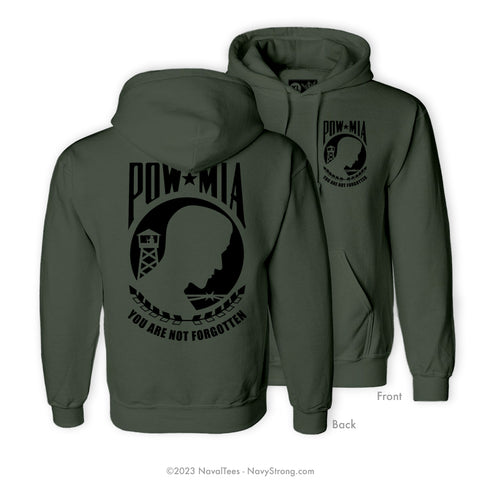 "POW/MIA" Hooded Sweatshirt - Military Green