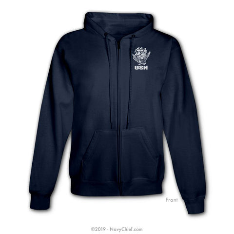 ZIPPERED HOODIE – NavyStrong